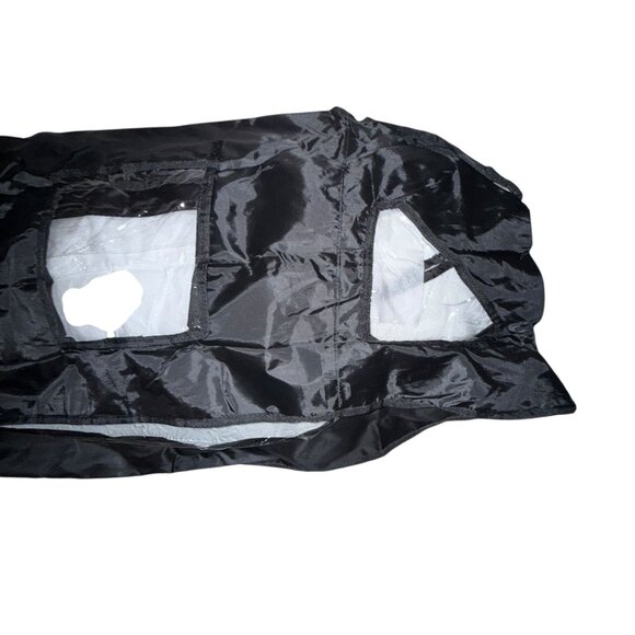 New Open Pet Gear PG8700NZEC No Zip Double Pet Stroller Weather Cover Black - Picture 6 of 7